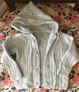Icelandic heirloom hand knit baby sweater