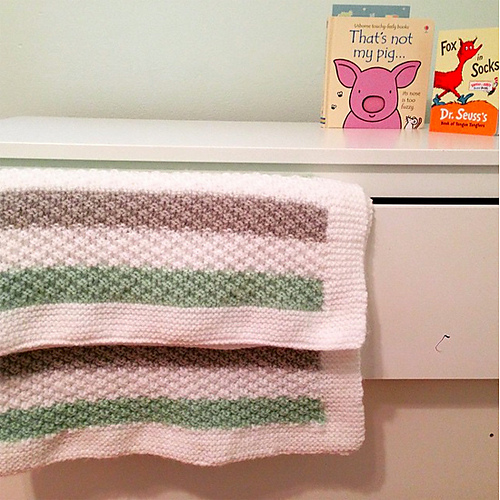 Hand Knit heirloom baby blanket